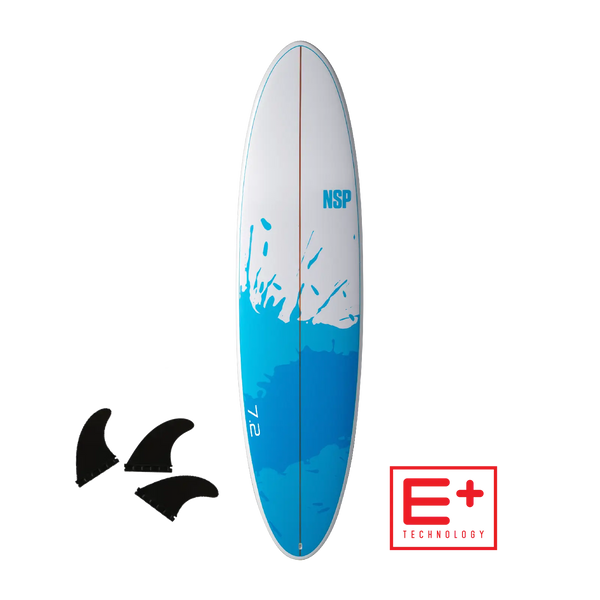 NSP Funboard - E+ 7'2" | 49 L   Aroona Surf, Sydney