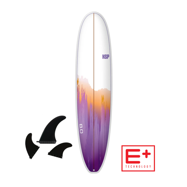 NSP Longboard - E+ 8'0" | 56.9 L Purple  Aroona Surf, Sydney