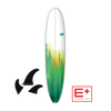 NSP Longboard - E+ 8'6" | 64.4 L Green Aroona Surf, Sydney
