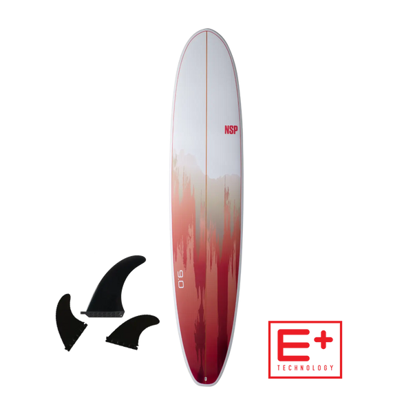 NSP Longboard - E+ 9'0" | 73.1 L Red  Aroona Surf, Sydney