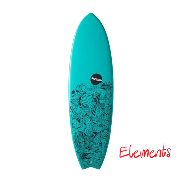 NSP Fish Shredsta - Elements - Classic 5'6" | 28.1 L Green  Aroona Surf, Sydney