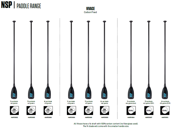 Vivace Fixed Carbon Paddle